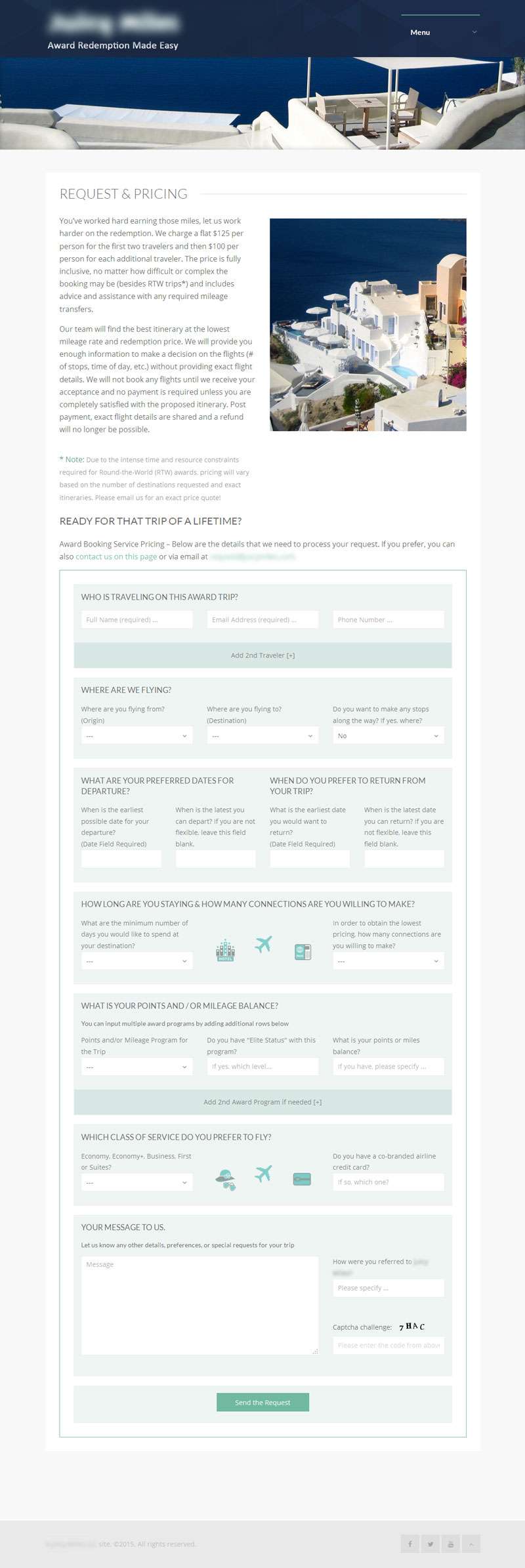 Screenshot 2 for Travel Agency Website