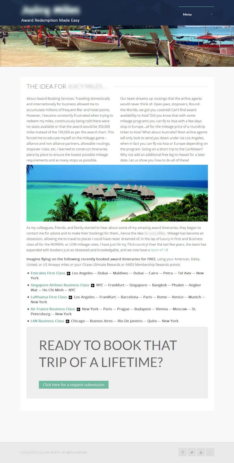Screenshot 3 for Travel Agency Website